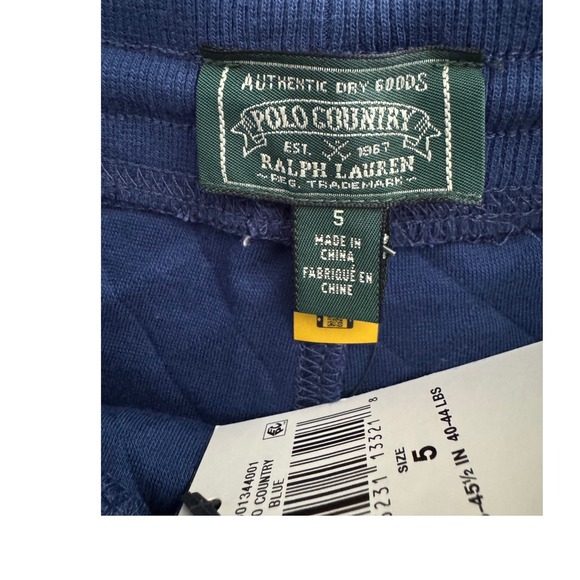 Polo Country Ralph Lauren Girls Blue Print Knit Shorts Size 5 NWT - Picture 3 of 5